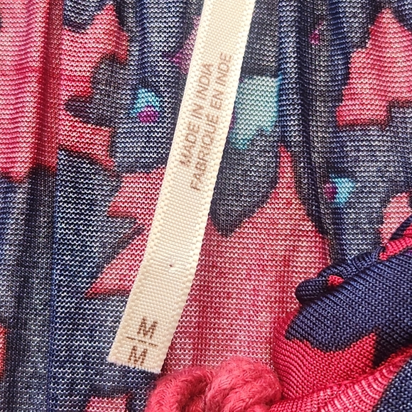 FREE PEOPLE Women's Love Letter Tunic Dress Medium Oversized Ruffle Boho - Picture 4 of 15